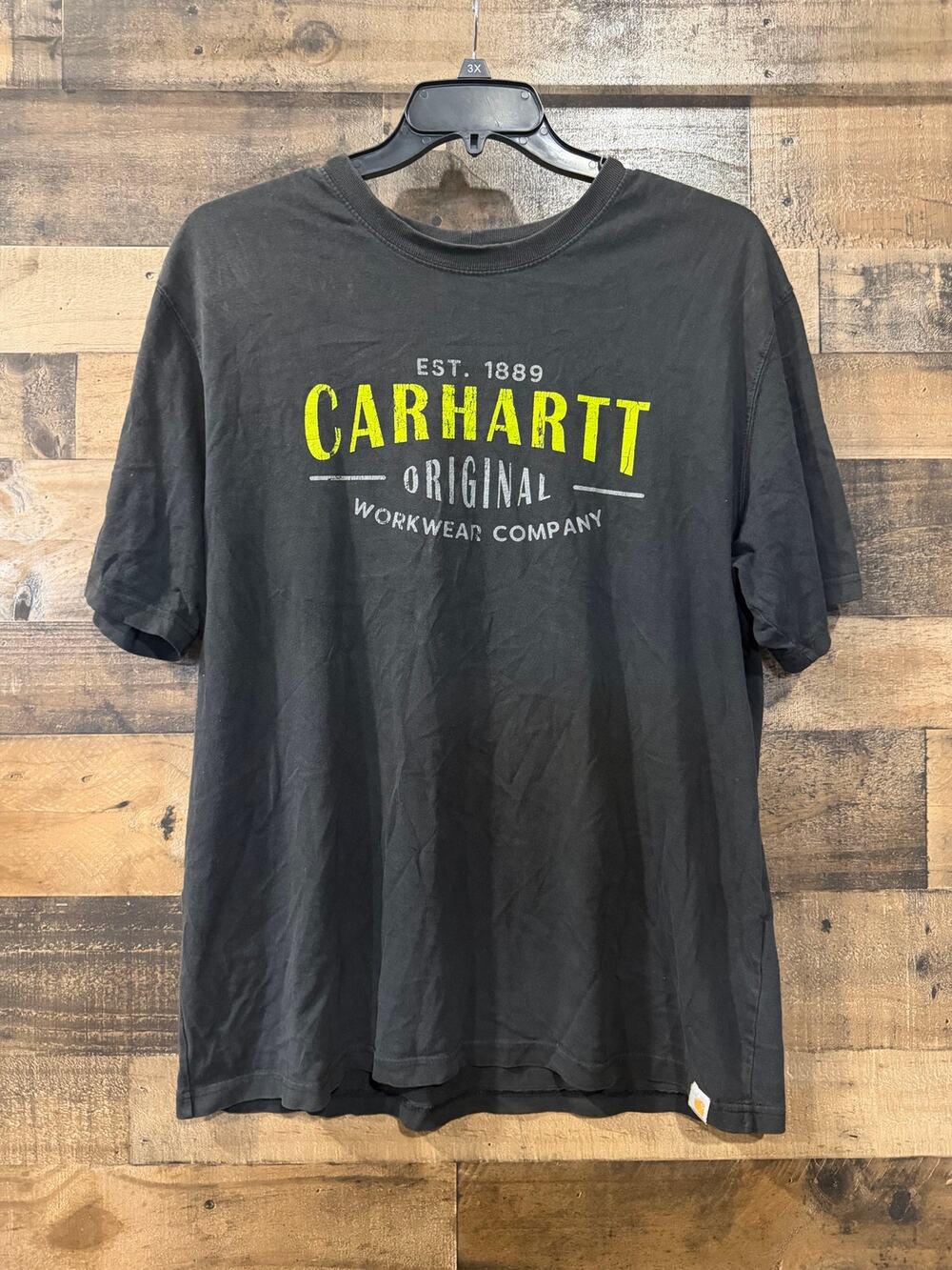 Carhartt Mens Graphic T-Shirt -Short Sleeve -Dark Grey -Size Large -Original Fit